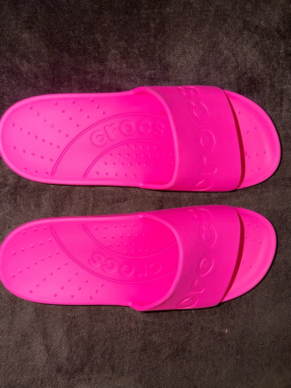 CROCS Hot Pink Slide Sandals